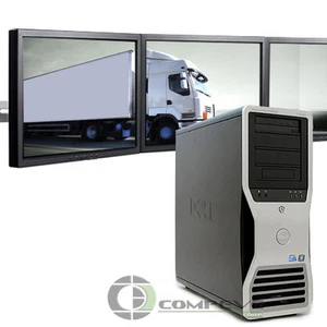 Multi-monitor Dell Precision T7500 Desktop 6GB 500GB for Dispatching Logistics - Picture 1 of 4