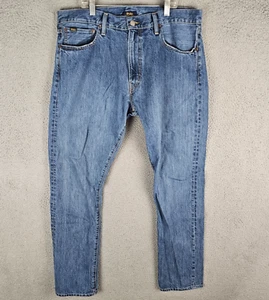 Polo Ralph Lauren Jeans Mens 36x34 Blue Denim Varick Slim Straight High Rise - Picture 1 of 10