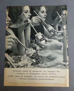 PUB PUBLICITE ANCIENNE ADVERT CLIPPING 090817 / MOUTARDE SAVORA CONDIMENT GASTRO - Picture 1 of 1