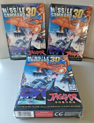 Missile Command 3D Atari Jaguar Cart w/manual, white insert, Cart bag CIB J9097E - Image 1 of 4