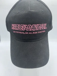 Harley-Davidson Black Traditional Cap, Pink Embroidered - 99520-11 VW (OS) *READ - Picture 1 of 9
