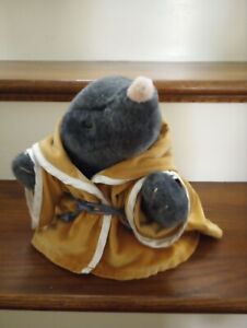 Golden Bear wind in the willows Mole plush - RARE- 10" 1987 Royal ALBERT LIMITED