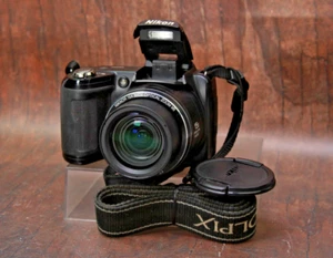 Nikon COOLPIX L110 Black Digital Camera with 15x Wide Angle Optical Zoom Lens - Picture 1 of 9