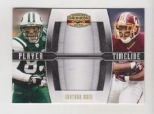 Santana Moss 2008 DONRUSS GRIDIRON GEAR PLAYER TIMELINE GOLD HOLOFOIL /100 