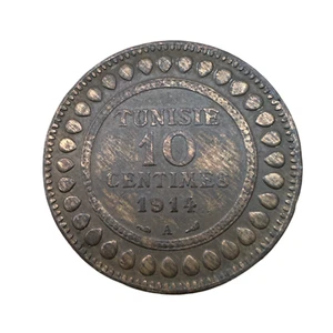 Tunisia 10 centimes coin 1914 KM# 236 - Picture 1 of 2
