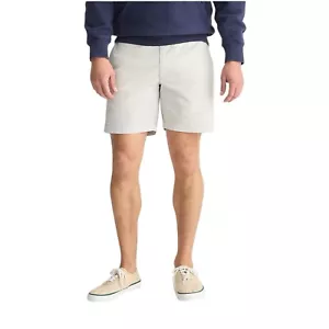 J Crew hellgrau Stein 7 Zoll Stretch Chino kurz vorne flach Herren Größe 32 adrett - Bild 1 von 15