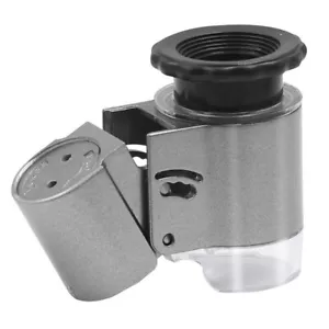 50X Zoom LED Microscope Jeweler Magnifier Glass Loupe Gemstone Lens light Focus - Picture 1 of 11