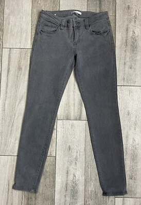 Pantalones de mezclilla ajustados elásticos CAbi para mujer talla 6 gris tiro bajo 30X30 envío rápido Foto 1 de 4