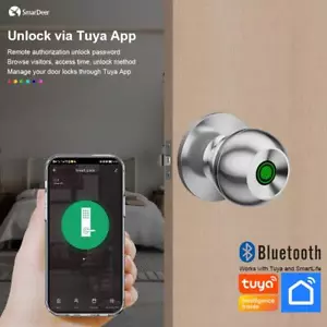 SmarDeer Fingerabdruckschloss Tuya Smart Lock Bluetooth Schlüsselloses Türöffnungssystem mit App - Bild 1 von 26