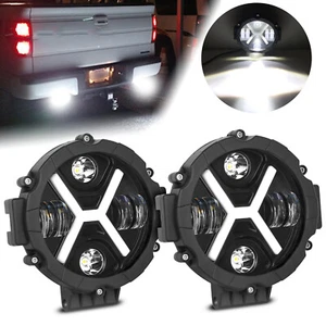 2PCS 7 inch Round LED Work Light Driving Fog Lamp Combo Beam For Ford Motor UTV - Foto 1 di 11
