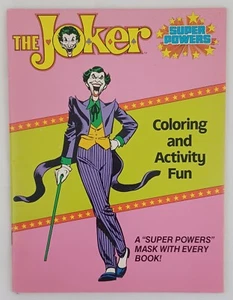 🦇1984 SUPER POWERS JOKER Coloring Activity Book/Mask. Unused DC Comics batman - Picture 1 of 9