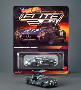 HOT WHEELS COLLECTORS ELITE 64 SERIES MERCEDES-BENZ 300SL GULLWING in Protector - Foto 1 di 10