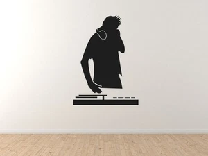 Music DJ #2 - Live Turntable Track Mixing Hipster Digital - Vinyl Wall Decal - Picture 1 of 1
