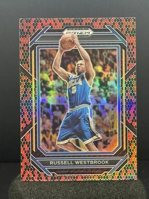 Russell Westbrook 2023 Panini Prizm Selecciones del Draft #55 Naranja PRIZM UCLA Bruins Foto 1 de 2