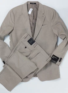 Banana Republic *Recent* 2024 Holiday Tailored Fit Suit 40L W36 Oatmeal NWT New - Picture 1 of 24