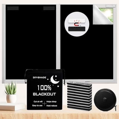 100% Blackout Window Cover Magnetic Blackout Blind Window Shades 57X40 - Изображение 1 из 4