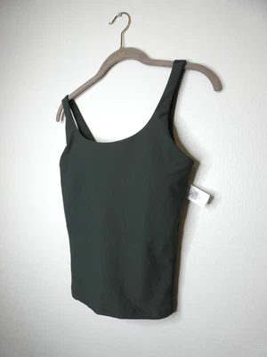 Old Navy Women's M NWT Sage Green Cropped Tank Top Shelf Bra Stretch - Image 1 of 4