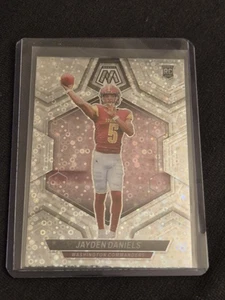 2024 Panini Mosaic No Huddle Jayden Daniels Disco Silver RC Commanders - Bild 1 von 2