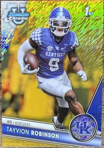 Bowman Chrome University Tayvion Robinson 2023 primer brillo dorado #25/50 #12 - Imagen 1 de 2