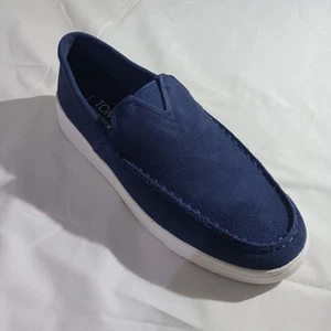 TOM'S TRVL Lite Suede Loafers Mens Size 12 Cadet Blue Slip On Boat Shoe NIB - Picture 1 of 11