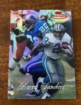 1998 Topps Gold Label Class 2 RED Barry Sanders SP /50 RARE - Image 1 of 3