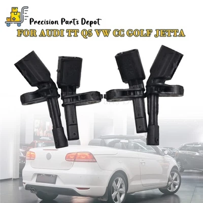 NEW 4PCS Front And Rear Wheel ABS Sensors Fits Audi TT Q5 VW CC Golf Jetta - Imagem 1 de 4