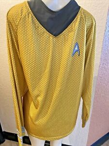 Star Trek Captain Kirk MED  Shirt Rubies Long Sleeve Polyester YTSM