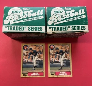 x2) 1987 Topps Traded Series conjunto completo de tarjetas de béisbol 1T-132T Maddux novato casi nuevo - Imagen 1 de 2