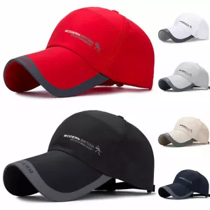 Mens Cotton Baseball Caps Sports Breathable Fitness Trucker Caps Hip Hop Hat - Picture 1 of 18