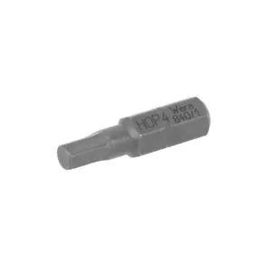 05056320001 Bit esagonale HEX 4mm L. totale: 25mm Fissaggio: 1/4" (D6,3mm) WERA - Foto 1 di 1