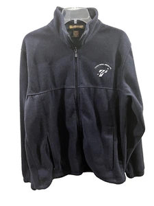Toyota Tsusho Full Zip Fleece Jacket MEDIUM by Harriton Cinch Waist Dark Blue - Picture 1 of 11
