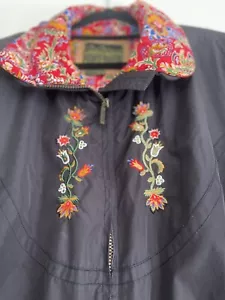 Powderhorn One Piece Ski Suit Snow Suit Floral Embroidered Retro Vintage - Picture 1 of 9