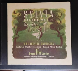 DELIBES: Sylvia Ballet 2-12" 78 RPM Shellac discs Decca ffrr London - Picture 1 of 4