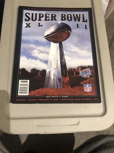 2008 Super Bowl 42 Program-XLII-New York Giants-New England Patriots - Picture 1 of 11