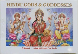 Hindu Gods & Goddesses Picture Postcard Booklet Containing 10 Postcards - Picture 1 of 11