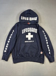 Lifeguard Unisex Size Large Newport Beach, CA Pullover Licensed Navy Hoodie - Picture 1 of 9