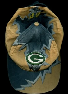 Gorra de colección Green Bay Packers Jagged Edge Drew Pearson con tirantes rara años 90 - Imagen 1 de 11