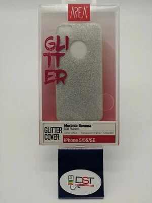 COVER AREA PER IPHONE 5/5S/SE MORBIDA GOMMA MIRROR EFFECT ARGENTO - Immagine 1 di 3