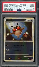 2009 PSA 9 Pokemon Reverse Holo Hoothoot 058/070 Heartgold Coll. L1 Japanese