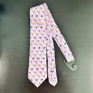 Mignon Faget Pink Necktie Ice Cream Snow Cone Men’s Tie 100% Silk New Shaved Ice - Picture 1 of 5