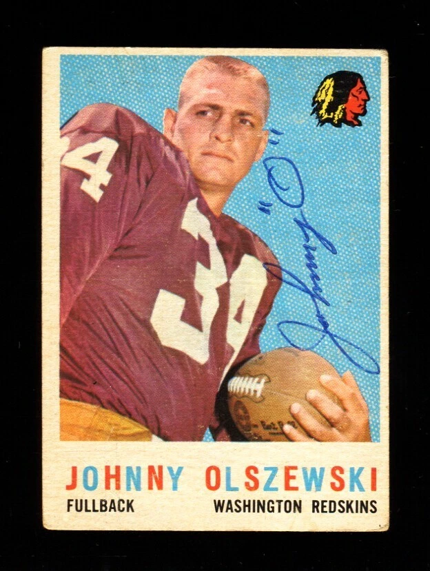 1959 TOPPS JOHNNY OLSZEWSKI #115 REDSKINS AUTOGRAPH SIGNED VINTAGE - Image 1 of 1
