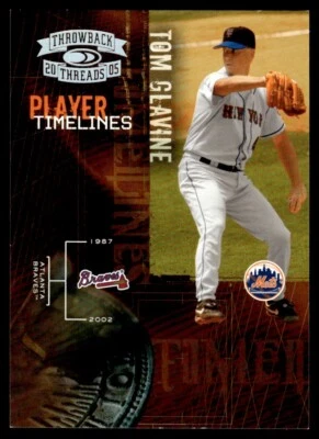2005 Donruss Throwback Threads Player Timelines Spectrum Tom Glavine 083/100 - Image 1 of 2