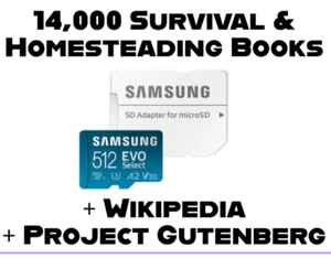 Biblioteka survivalowa, Wikipedia, Project Gutenberg | Offline Archive Karta microSD - Zdjęcie 1 z 5