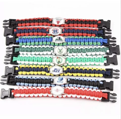 NBA Team Logo Paracord Bracelet (Choose NBA Team) Cover