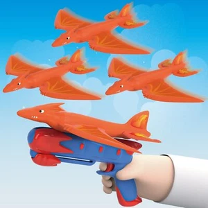 Foam Dinosaurs Launching Toy - Includes 3 Dinosaurs, Soars Up To 40ft! - Picture 1 of 7