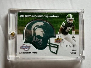2011 Sweet Spot Rookie Signatures #RSGJ Greg Jones Auto /599 Michigan State Card - Picture 1 of 3