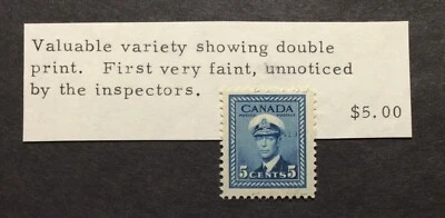 BroadviewStamps Canada #255 error from Bileski pack. See pics and notes. Reduced - Image 1 of 3