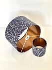 new luxury HQ tree branches Embroidery On navy Blue lamp shade pendant shade