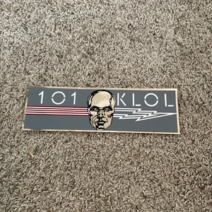 101 KLOL / K101 FM Radio Silver Head 80s Bumper Sticker Houston Texas - Picture 1 of 1