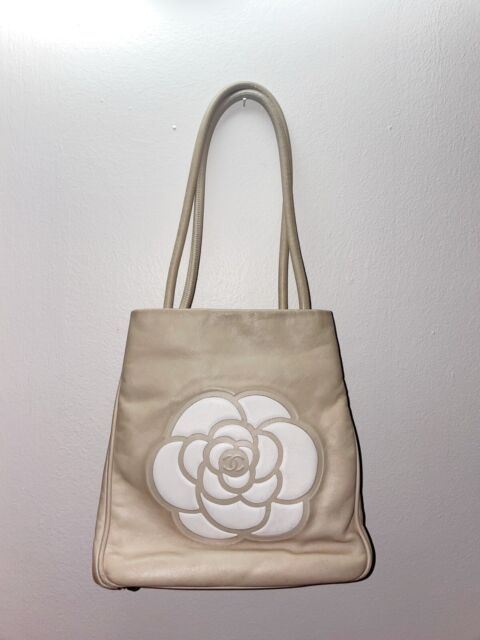 chanel denim camellia flap bag